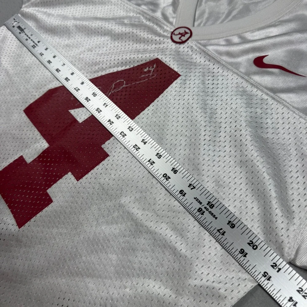 Nike Alabama Crimson Tide Jersey Mens Small White #4 Crimson Football Mesh